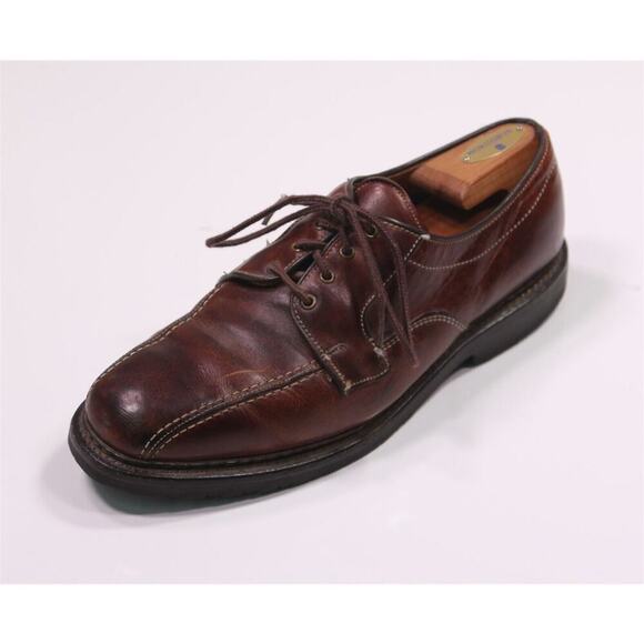 Allen Edmonds Leather Mapleton Bicycle Toe Shoes Men\'s 10 D Brown Leather Derby Vintage Allen Edmonds Mapleton Bicycle Toe Shoes 8EEE - Etsy main image 3